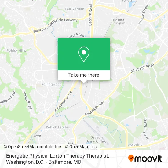 Mapa de Energetic Physical Lorton Therapy Therapist