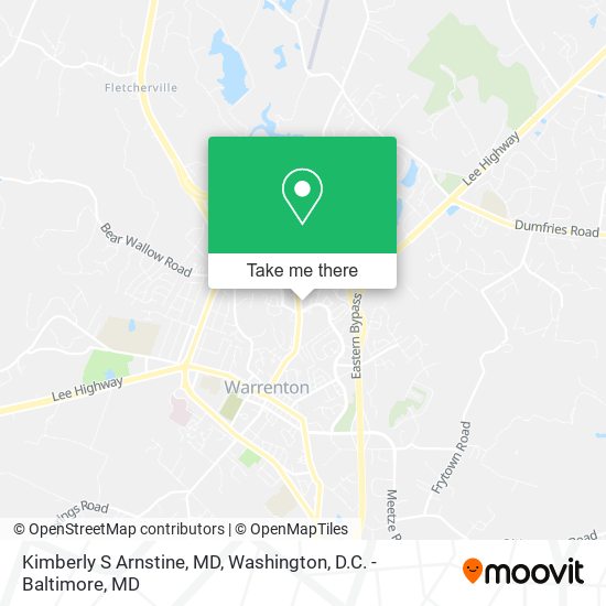 Kimberly S Arnstine, MD map