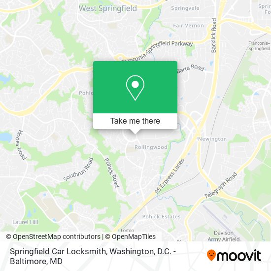 Springfield Car Locksmith map