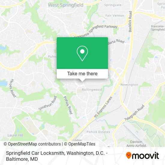 Springfield Car Locksmith map