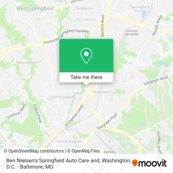 Ben Nielsen's Springfield Auto Care and map