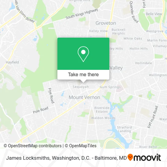 James Locksmiths map