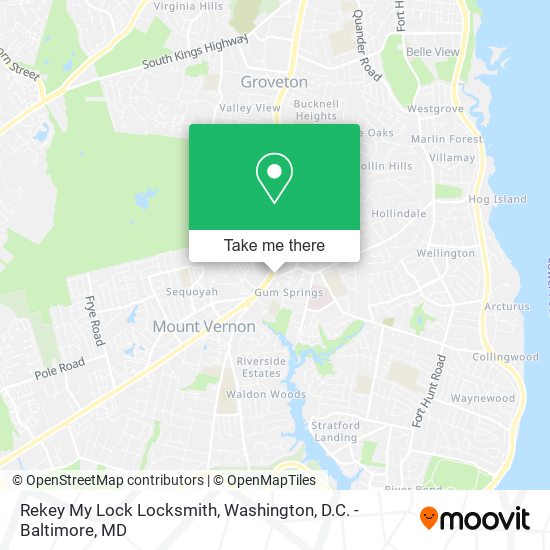 Rekey My Lock Locksmith map