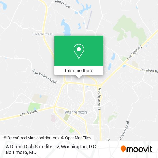 Mapa de A Direct Dish Satellite TV