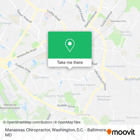 Manassas Chiropractor map