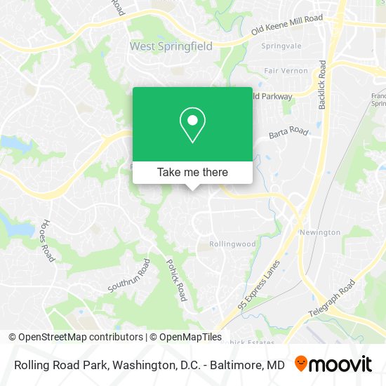 Rolling Road Park map