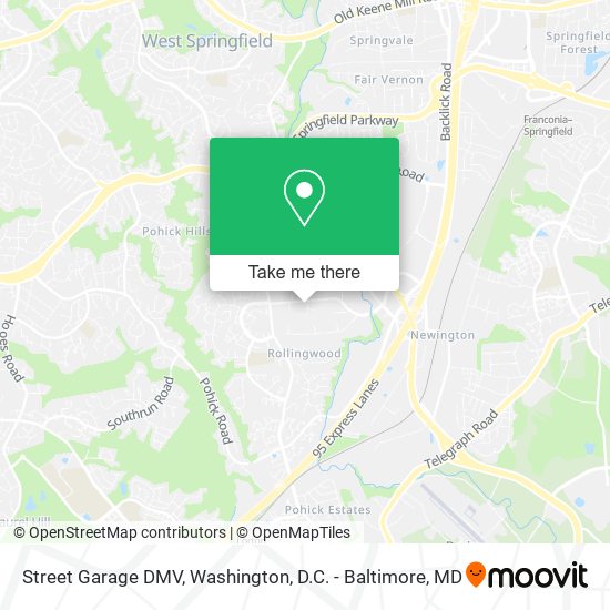 Street Garage DMV map