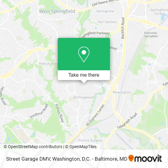 Mapa de Street Garage DMV