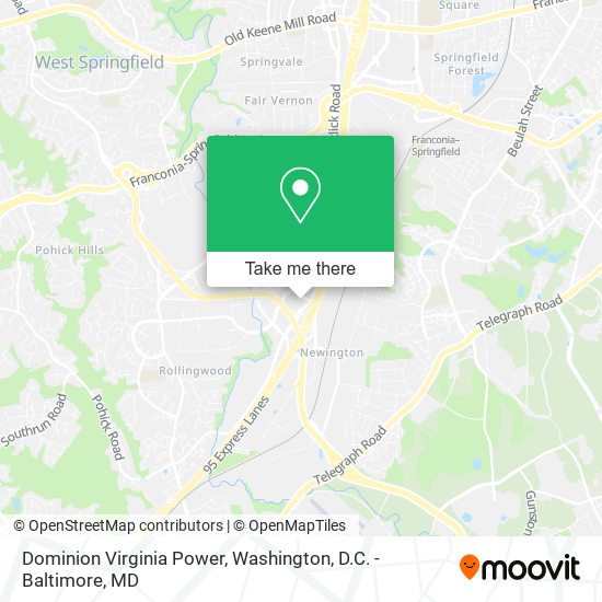 Mapa de Dominion Virginia Power