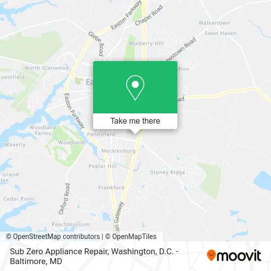 Sub Zero Appliance Repair map