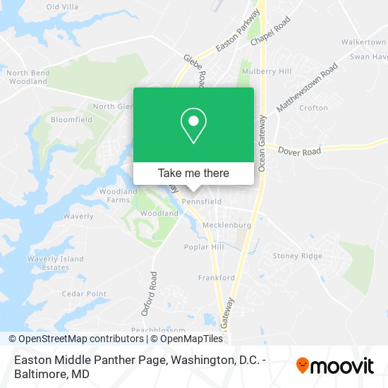Easton Middle Panther Page map