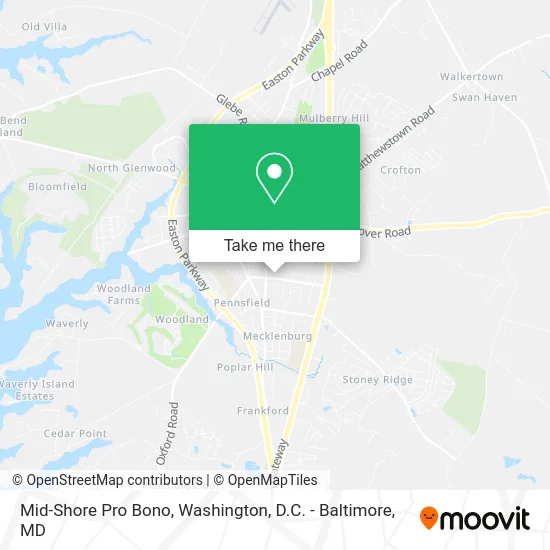 Mid-Shore Pro Bono map