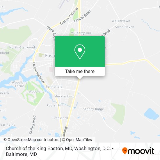 Church of the King Easton, MD map