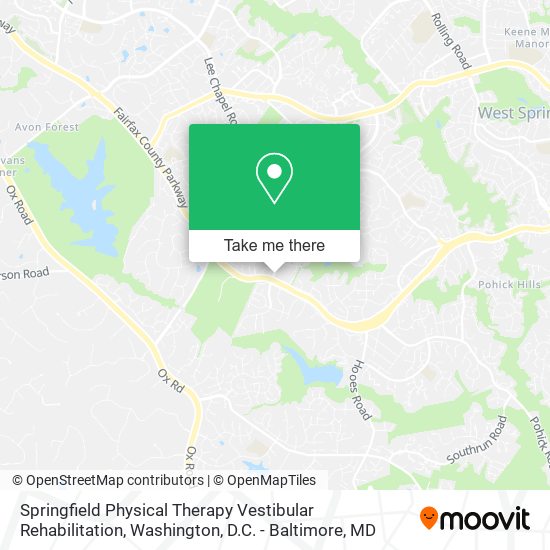 Mapa de Springfield Physical Therapy Vestibular Rehabilitation