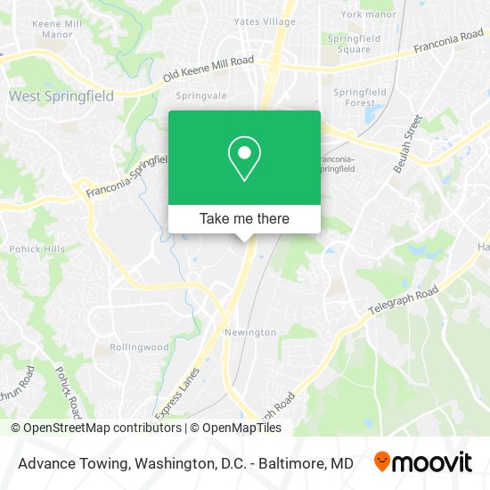 Advance Towing map