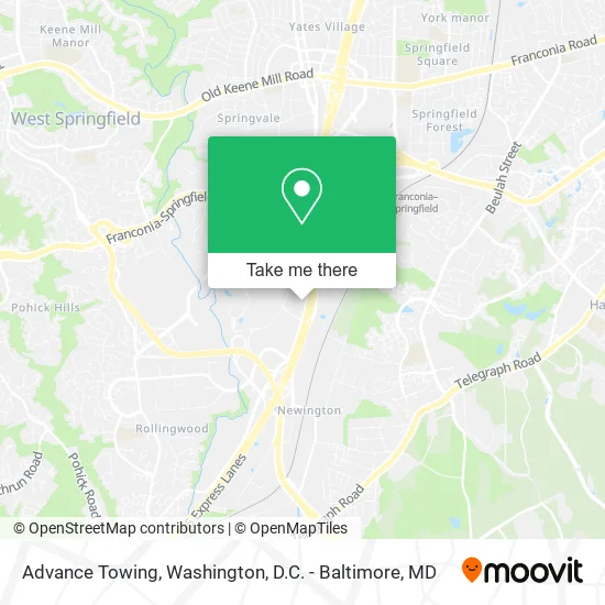Advance Towing map