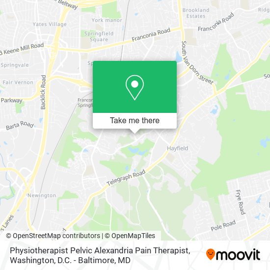 Physiotherapist Pelvic Alexandria Pain Therapist map