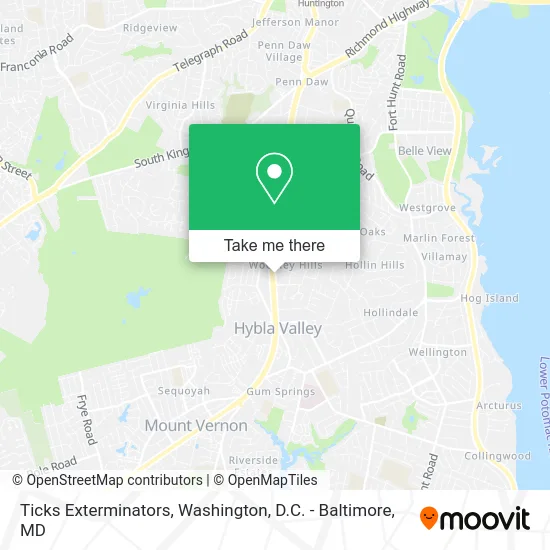 Ticks Exterminators map