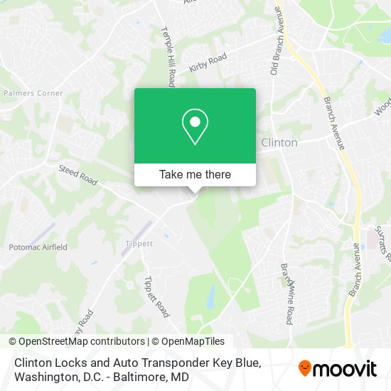 Clinton Locks and Auto Transponder Key Blue map