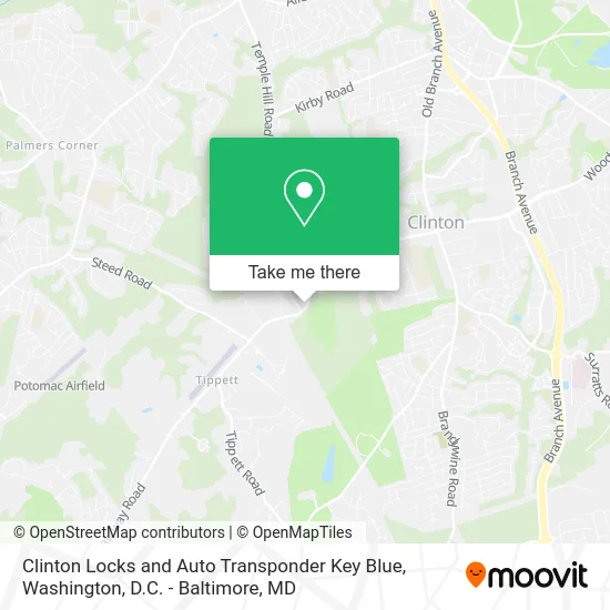 Clinton Locks and Auto Transponder Key Blue map