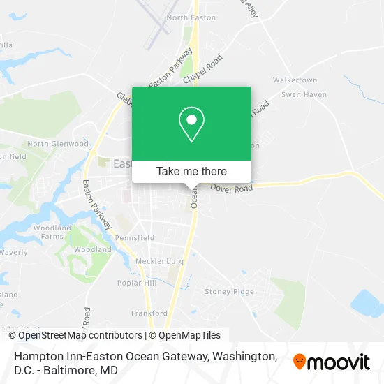 Hampton Inn-Easton Ocean Gateway map