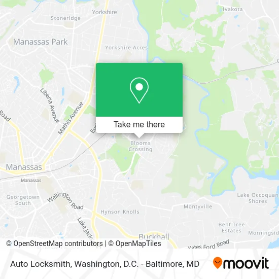 Auto Locksmith map