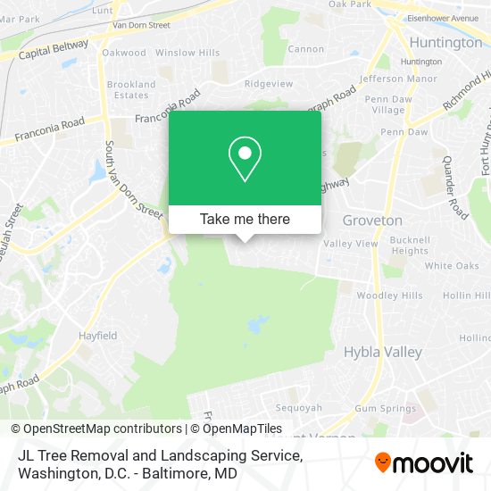 JL Tree Removal and Landscaping Service map