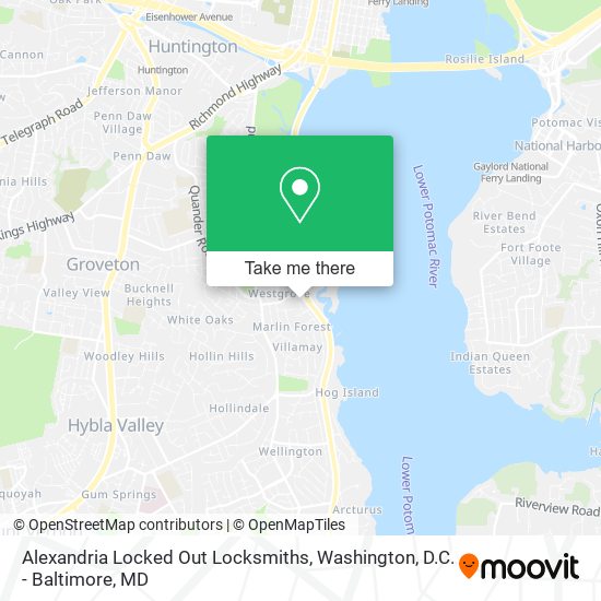 Alexandria Locked Out Locksmiths map