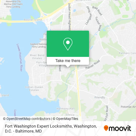 Mapa de Fort Washington Expert Locksmiths