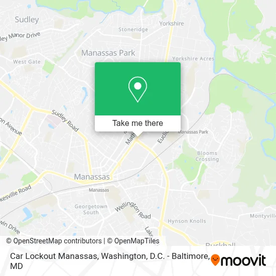 Car Lockout Manassas map