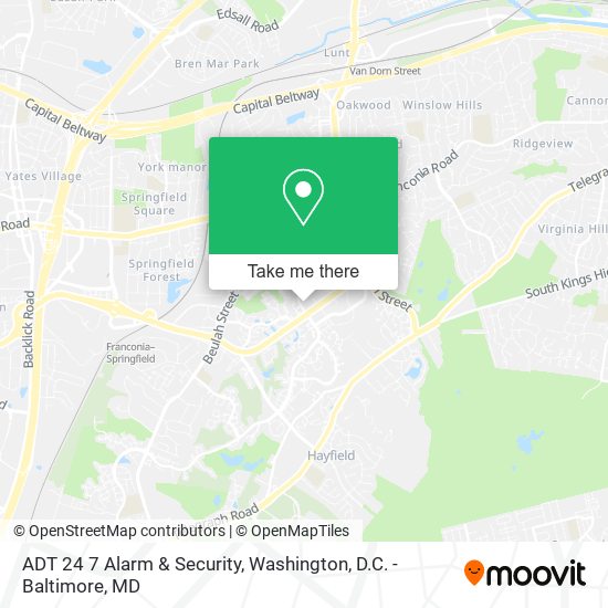 ADT 24 7 Alarm & Security map