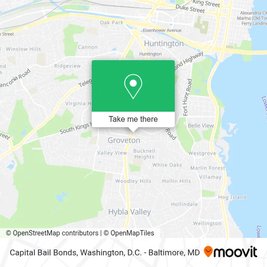 Capital Bail Bonds map