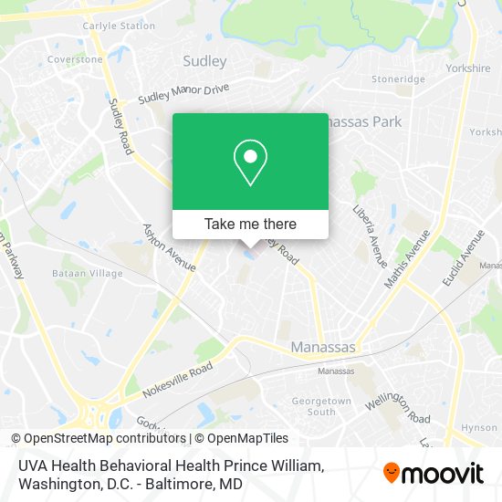 UVA Health Behavioral Health Prince William map