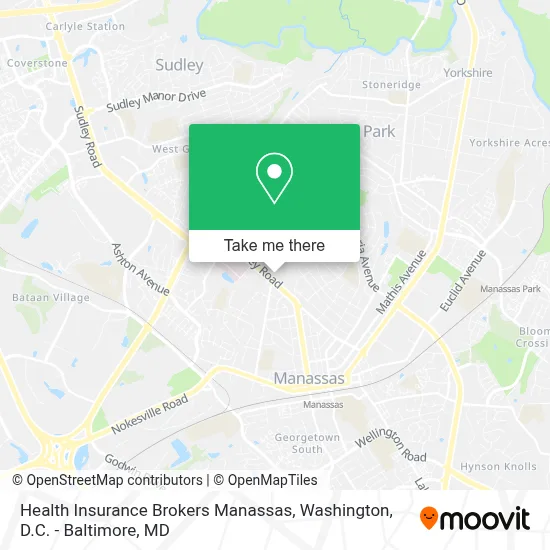 Health Insurance Brokers Manassas map