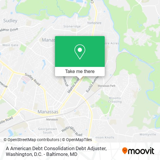 A American Debt Consolidation Debt Adjuster map