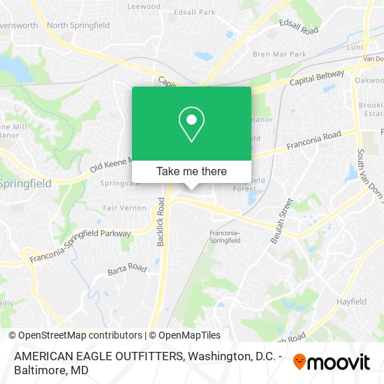 AMERICAN EAGLE OUTFITTERS map