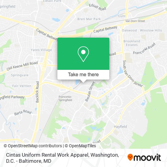 Cintas Uniform Rental Work Apparel map