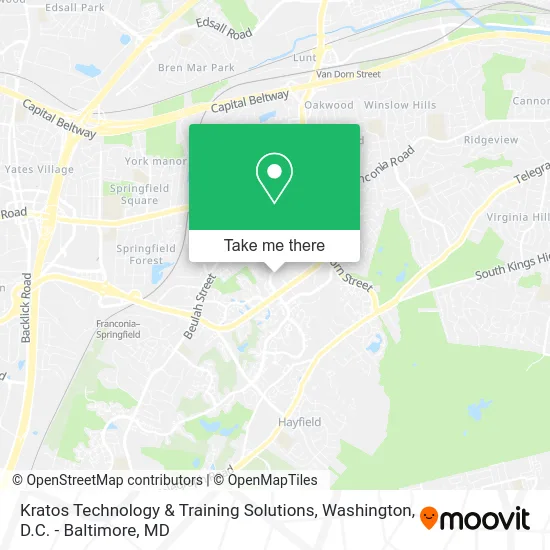Kratos Technology & Training Solutions map