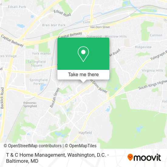 T & C Home Management map