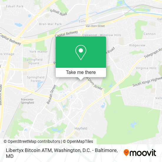 Mapa de Libertyx Bitcoin ATM