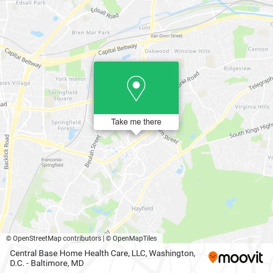 Mapa de Central Base Home Health Care, LLC