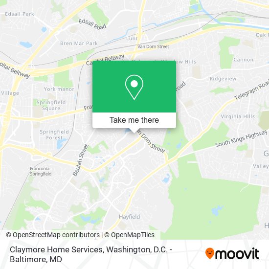 Claymore Home Services map