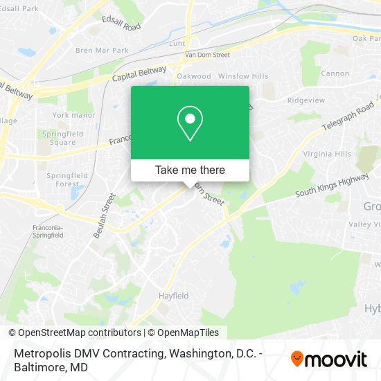 Metropolis DMV Contracting map