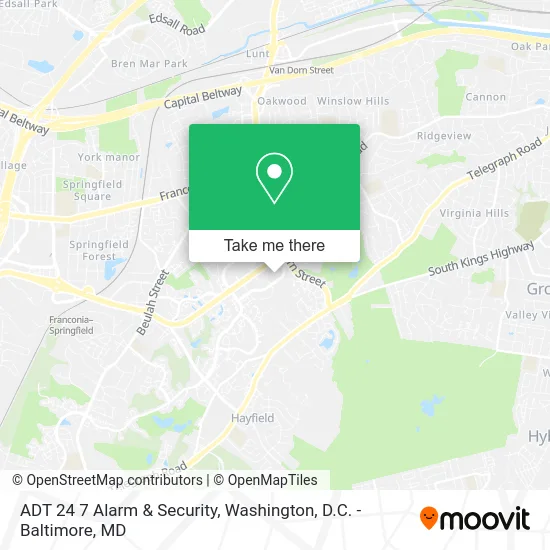 ADT 24 7 Alarm & Security map