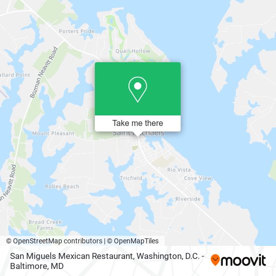 Mapa de San Miguels Mexican Restaurant