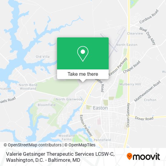 Mapa de Valerie Getsinger Therapeutic Services LCSW-C
