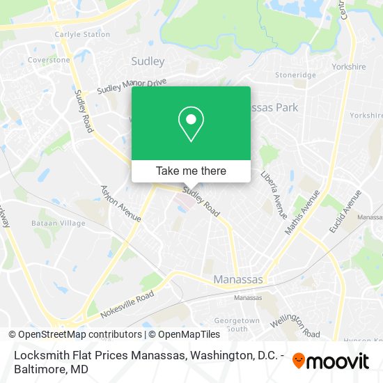 Locksmith Flat Prices Manassas map