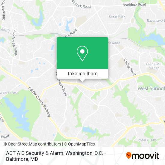 Mapa de ADT A D Security & Alarm
