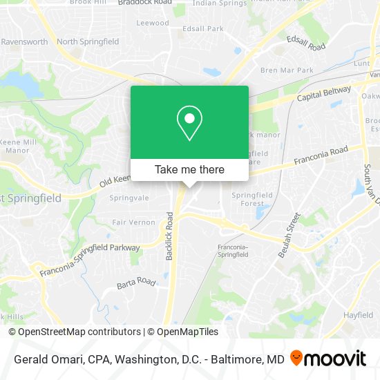 Mapa de Gerald Omari, CPA