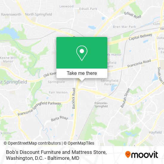 Bob's Discount Furniture and Mattress Store map